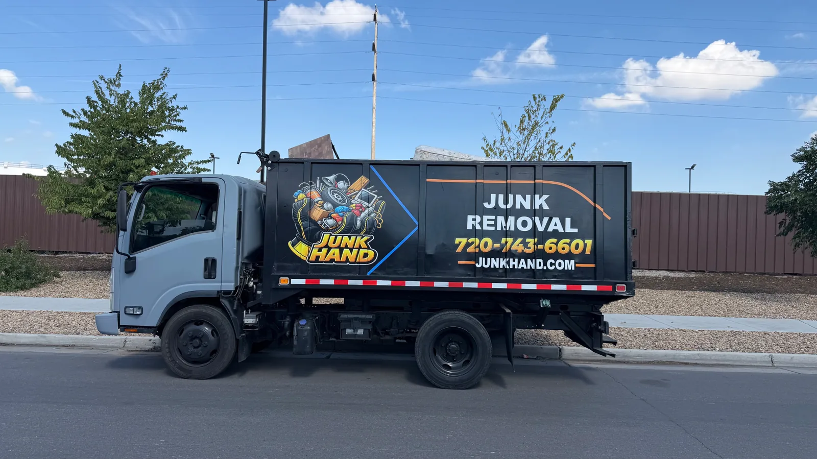 Junk Hand branded junk removal truck